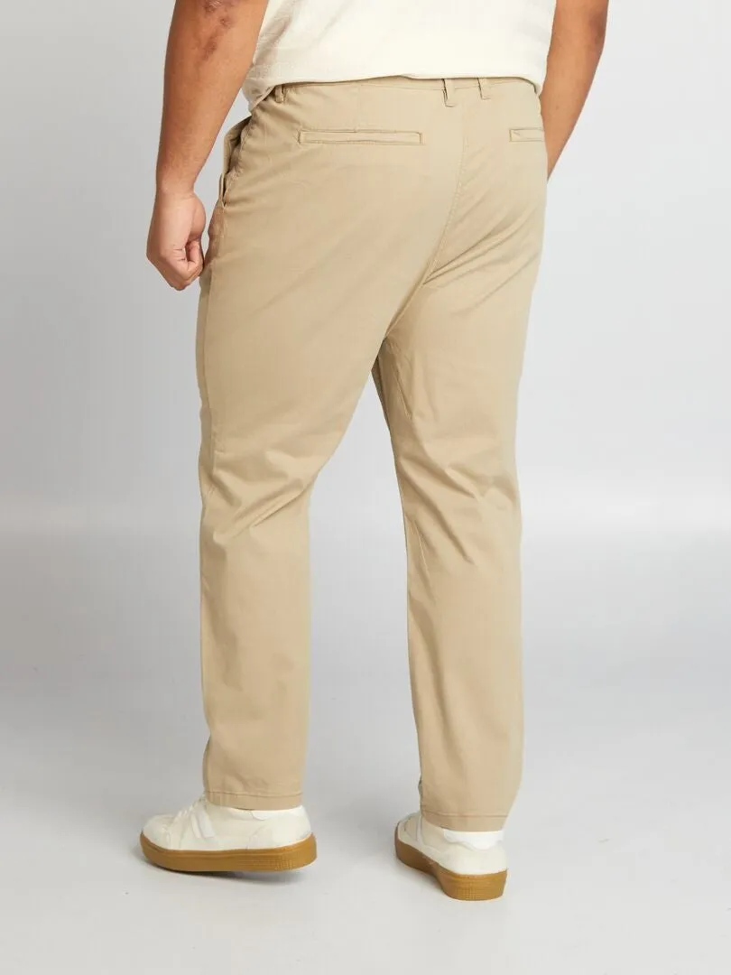 Chino  à coupe droite - L32 - Beige
