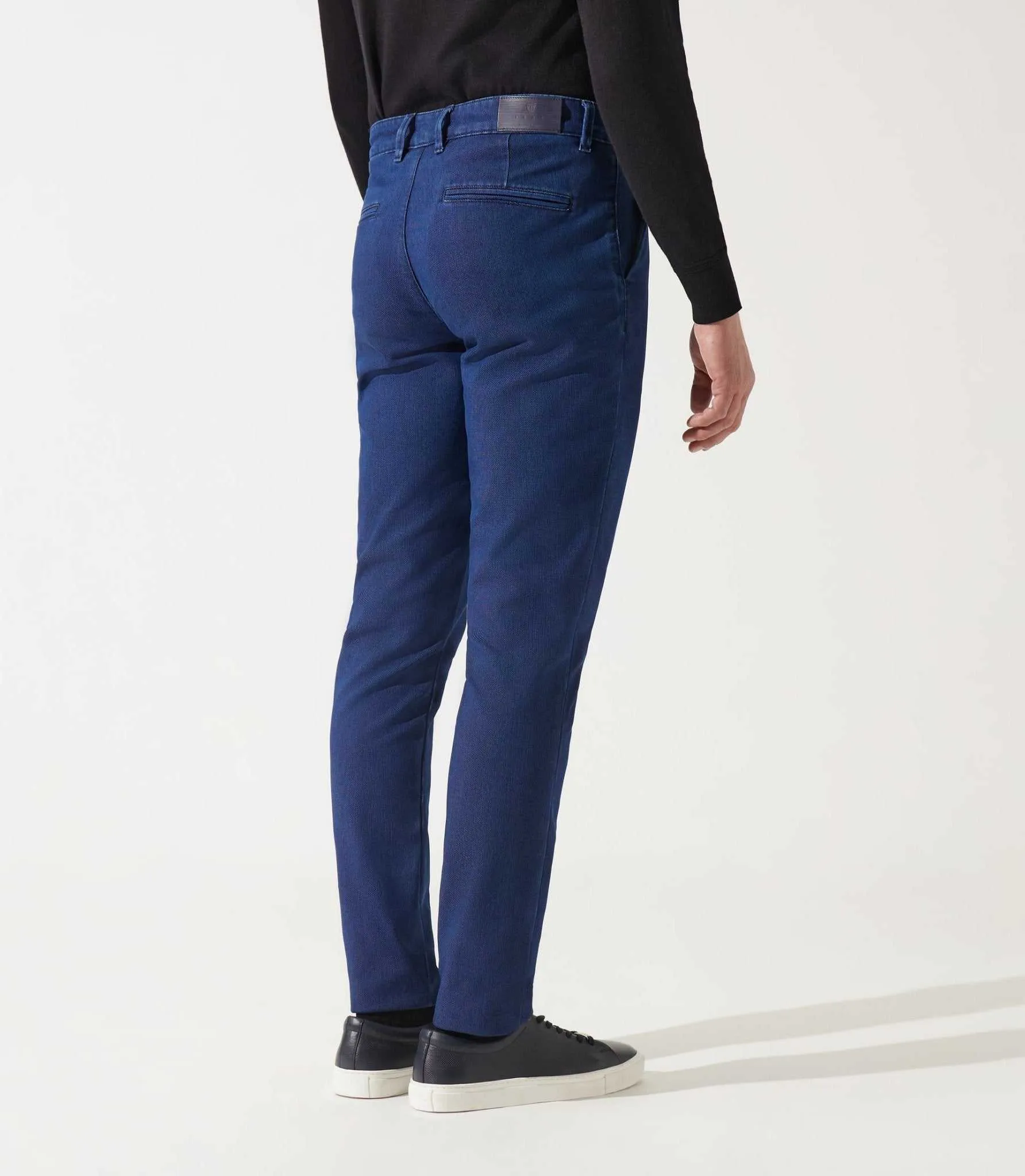 Pantalon chino armuré bleu moyen VERREBI